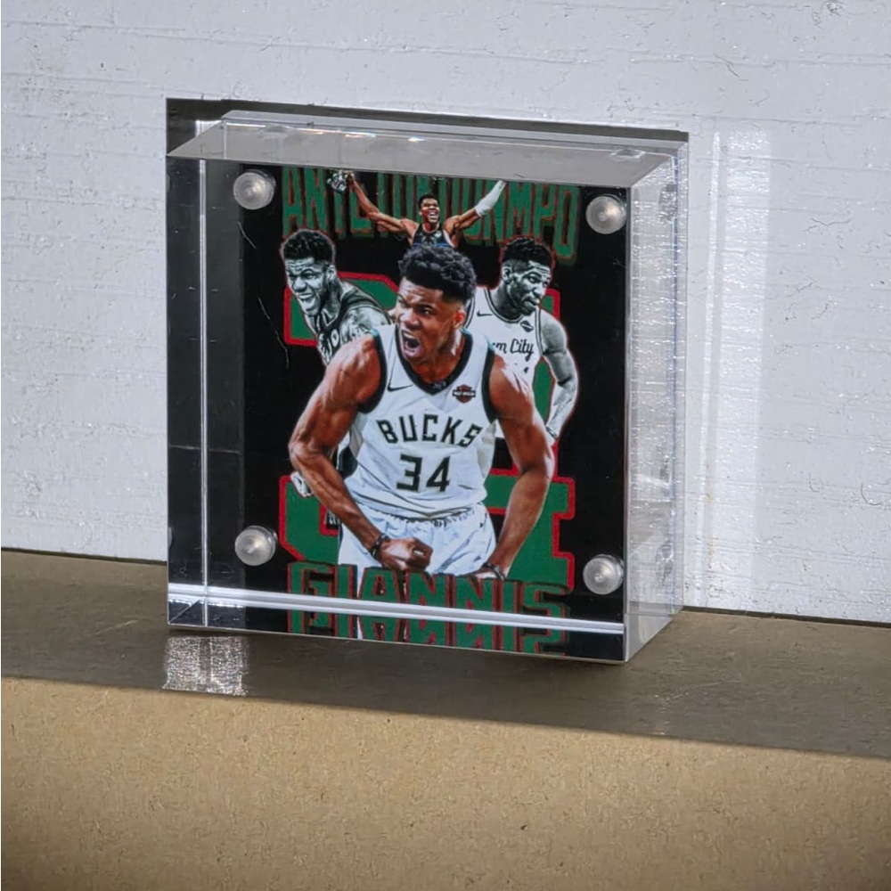 Acrylic Frame with Basketball Star Yannis Antetokounmpo 2x2